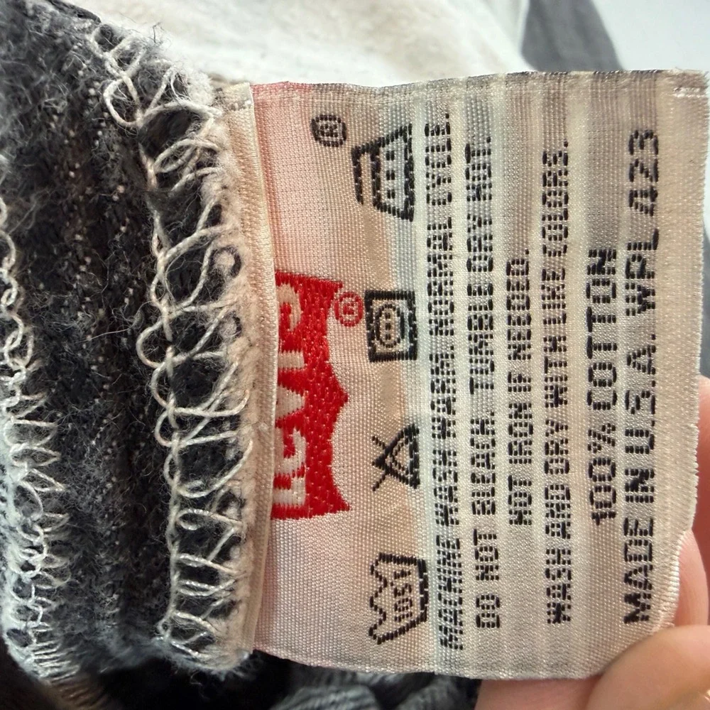 Levis 501 Mens 38x32 Faded Black Straight Leg Button Fly Jeans Made in USA